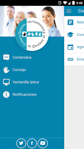 Android application Consejo de Fisioterapeutas screenshort