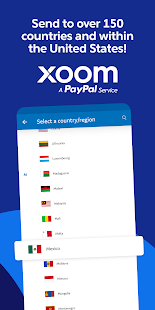 צילום מסך של העברת כספים של Xoom