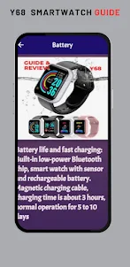 Y68 smartwatch guide