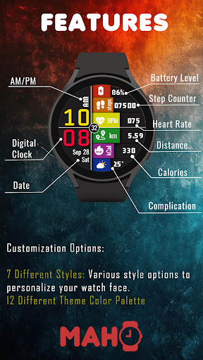 MAHO016 Wear OS Watch Face