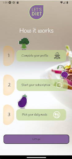 Android application Letsdiet screenshort