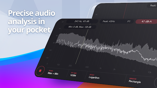 Analizzatore di spettro audio e misuratore di frequenza sonora Pro APK crackato 1