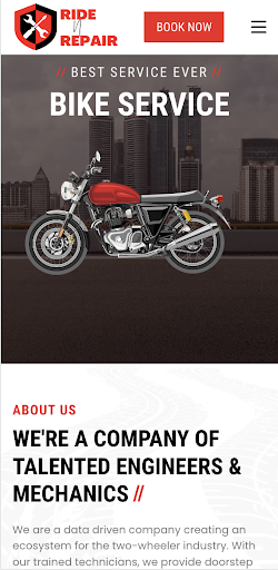 Android application RideNRepair screenshort