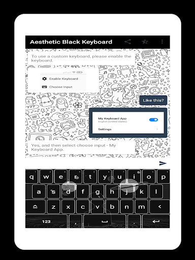 Aesthetic Black Keyboard Theme
