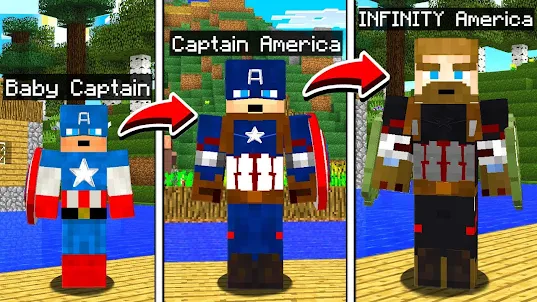 Captain America Mod For MCPE