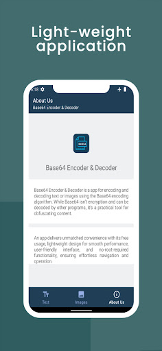 Android application Base64 Encoder & Decoder screenshort
