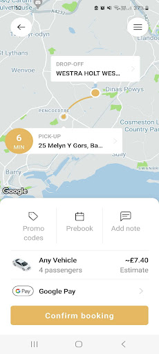 Vale Taxis Screen 3