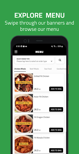 Android application The Fitness Meals screenshort