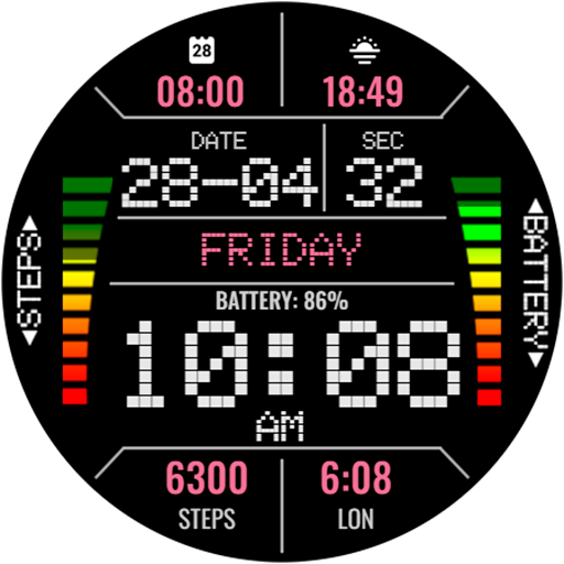 ALX10 LCD Digital Watch Face