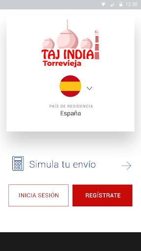 Android application Taj India Torrevieja screenshort