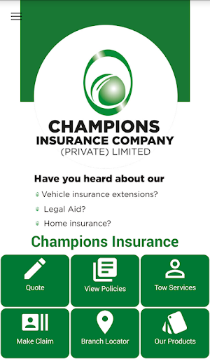 Android application Champions Insurance screenshort