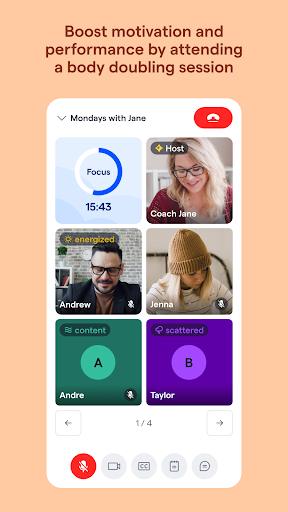 Screenshot of Shimmer: ADHD Coaching