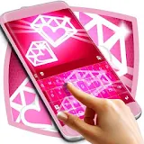 Diamonds Pink Keyboard Theme icon