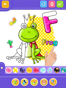 Glitter Number and letters coloring Book for kids  Screenshots 17