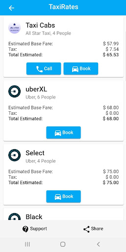 Compare Airport Taxi Service Screen 3