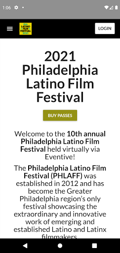 Android application Philadelphia Latino Film Festi screenshort