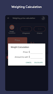 Mobile weight scale in grams