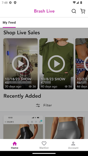 Android application Brash Live screenshort