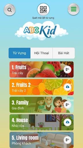 Android application ABCKid screenshort