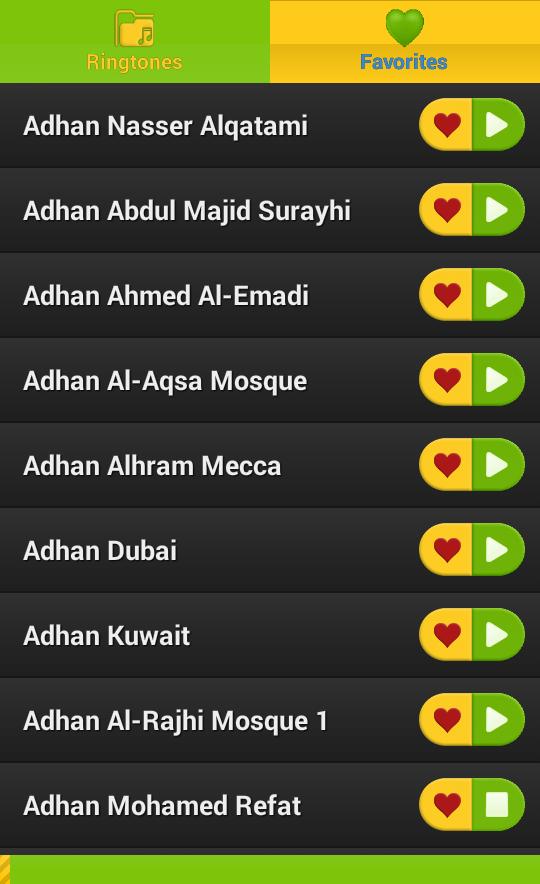Android application Adhan Ringtones Beautiful screenshort