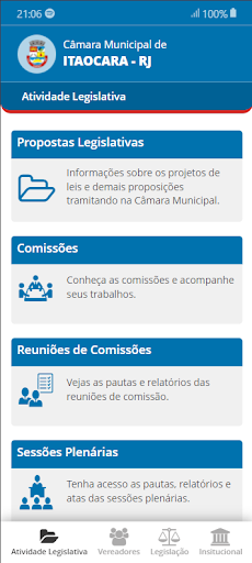 Android application Câmara Municipal de Itaocara screenshort