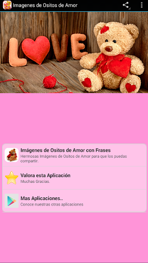 Android application Imagenes de Ositos de Amor screenshort