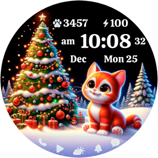 AZ274 Christmas Watch Cat Face screenshot 16