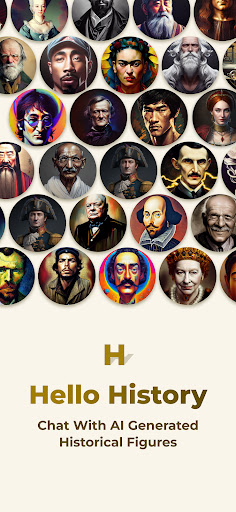 Android application Hello History - AI Chat screenshort