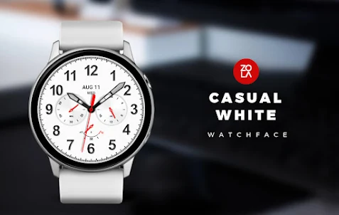 Casual White Watch Face