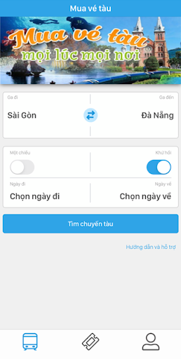 Android application Vé tàu screenshort