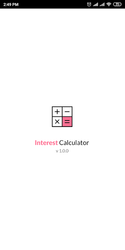 Android application Interest Calculator screenshort