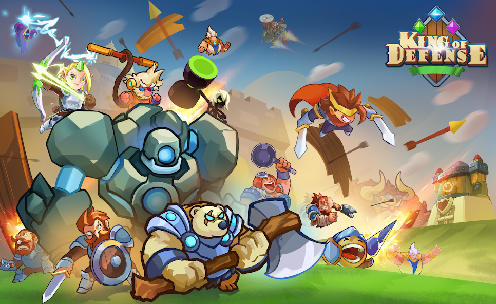 Hero Defense King : TD MOD free purchases 1.0.43 APK download