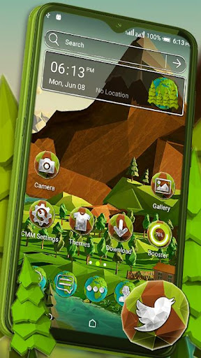 Android application Polygon Hill Launcher Theme screenshort