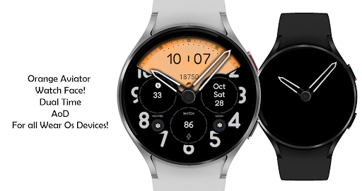 Orange Aviator Watch Face Screen 2