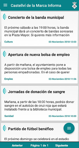Android application Castellví de la Marca Informa screenshort