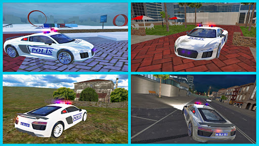 Android application Audi r8 Police Car Game 2022 screenshort