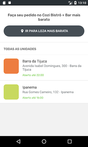 Android application Cozi Bistrô + Bar screenshort