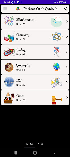 Android application Teachers Guide Grade 9 screenshort
