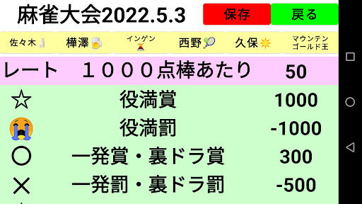 麻雀精算表（外馬乗れます）2023.8.29改訂 Screen 2