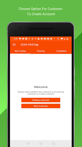Android application INSTA FASTag screenshort