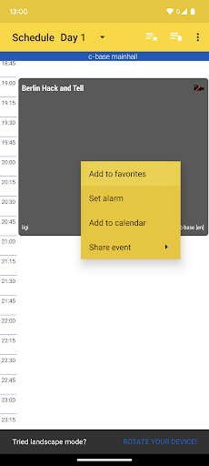 JEV 2022 Schedule Screen 3