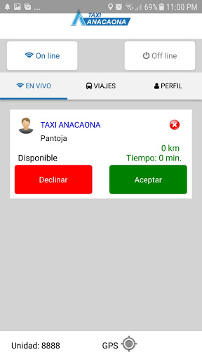 Taxi Anacaona Conductor Screen 3