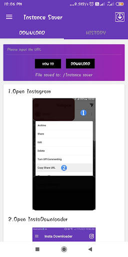 Instance saver Screen 2