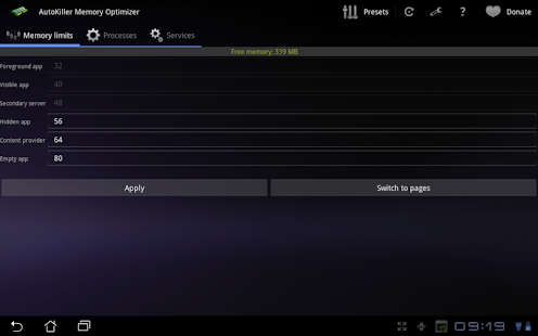 AutoKiller Memory Optimizer Screenshot