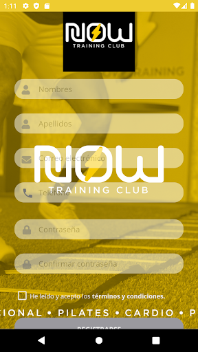 NOW Training Club Screen 2