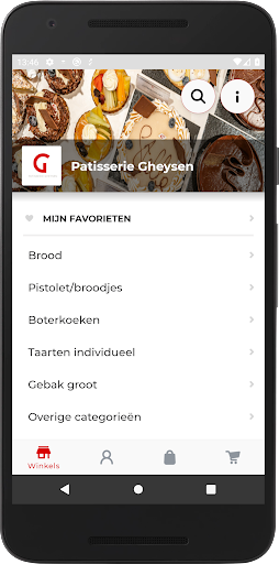 Android application Patisserie Gheysen screenshort