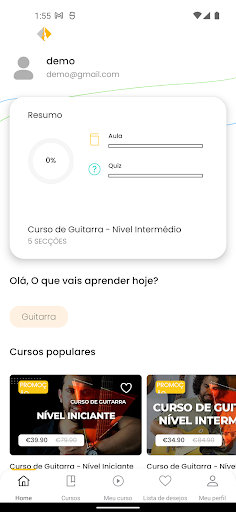 Android application Academia Musical–Cursos Online screenshort