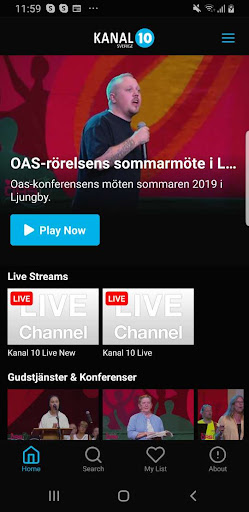 Android application Kanal 10 Sverige screenshort