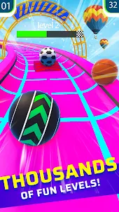 Mega Rolling Balls Stunt Games