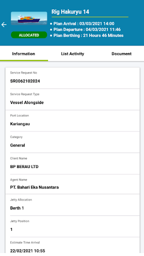 Lintas Port Services Screen 2